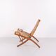 Armchair / folding chair – model JH 512 “The Fireplace Chair” – patinated oak – original cane – Hans J. Wegner – Johannes Hansen – 1950s