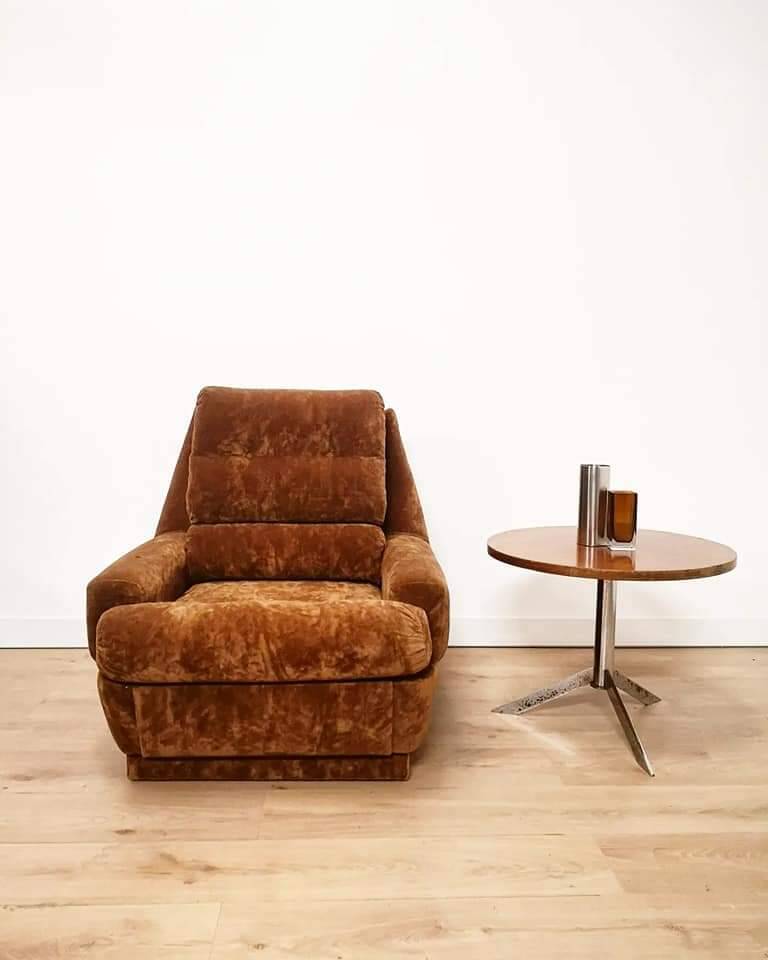 Velvet armchair from the 70s