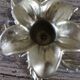 Bougeoir fleur en laiton