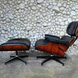 Lounge chair & ottoman rosewood from Rio by Charles & Ray Eames edition Herman Miller USA, 1970