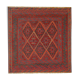 Handmade Vintage Rug Red Afghan Area Rug- 110x115cm