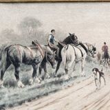 Watercolor hunting, Georges Wright