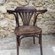 Lot fauteuils de restaurant bistrot vintage en bois courbé