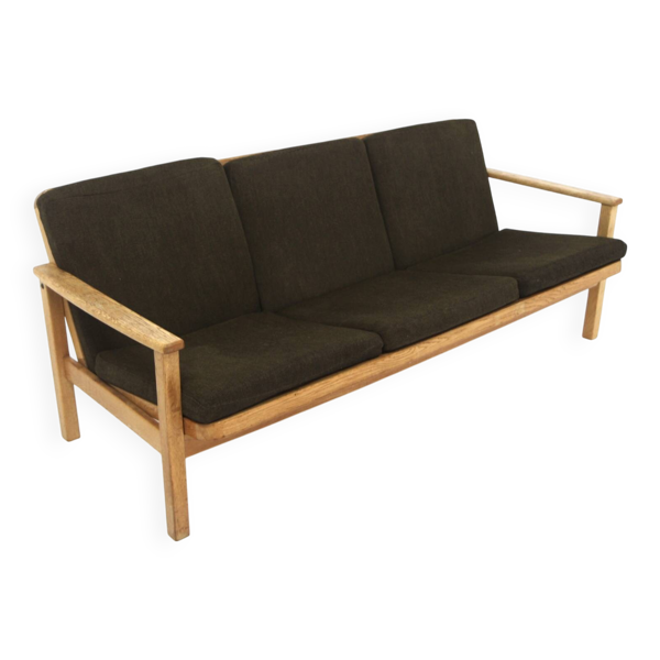 Canapé 3 places scandinave en chêne, Suède, 1960