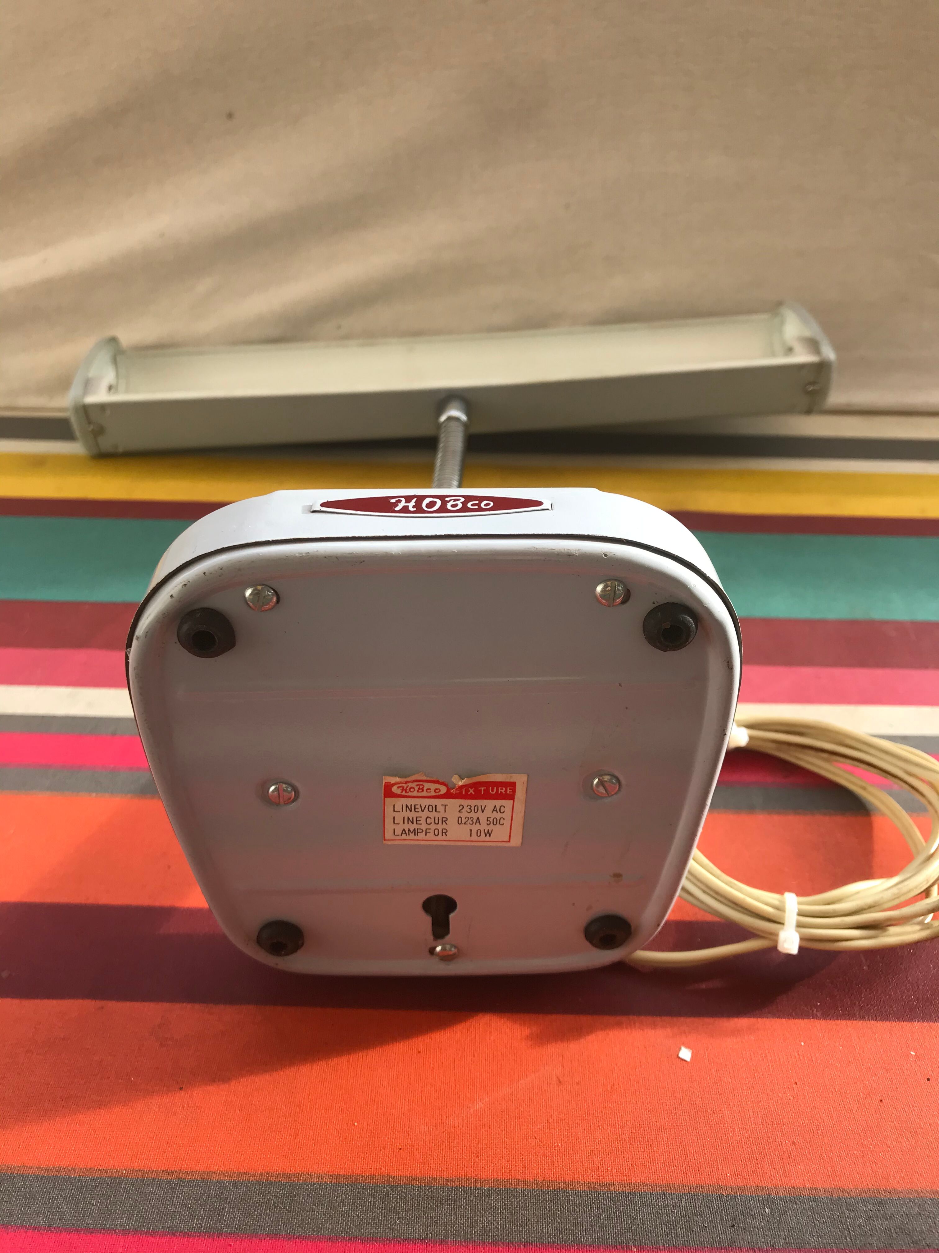 HOBCO Metal Grey Office Lamp - Chrome Flexible Bras 70S Vintage