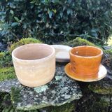 Vintage Biot Terracotta Butter Cooler: French Farmhouse Glazed Ceramic