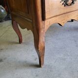 Louis XV walnut chest of drawers with 3 drawers from 1960