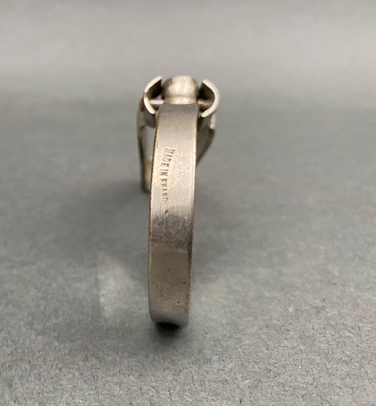 Foldable magnifying glass in silver metal 1900