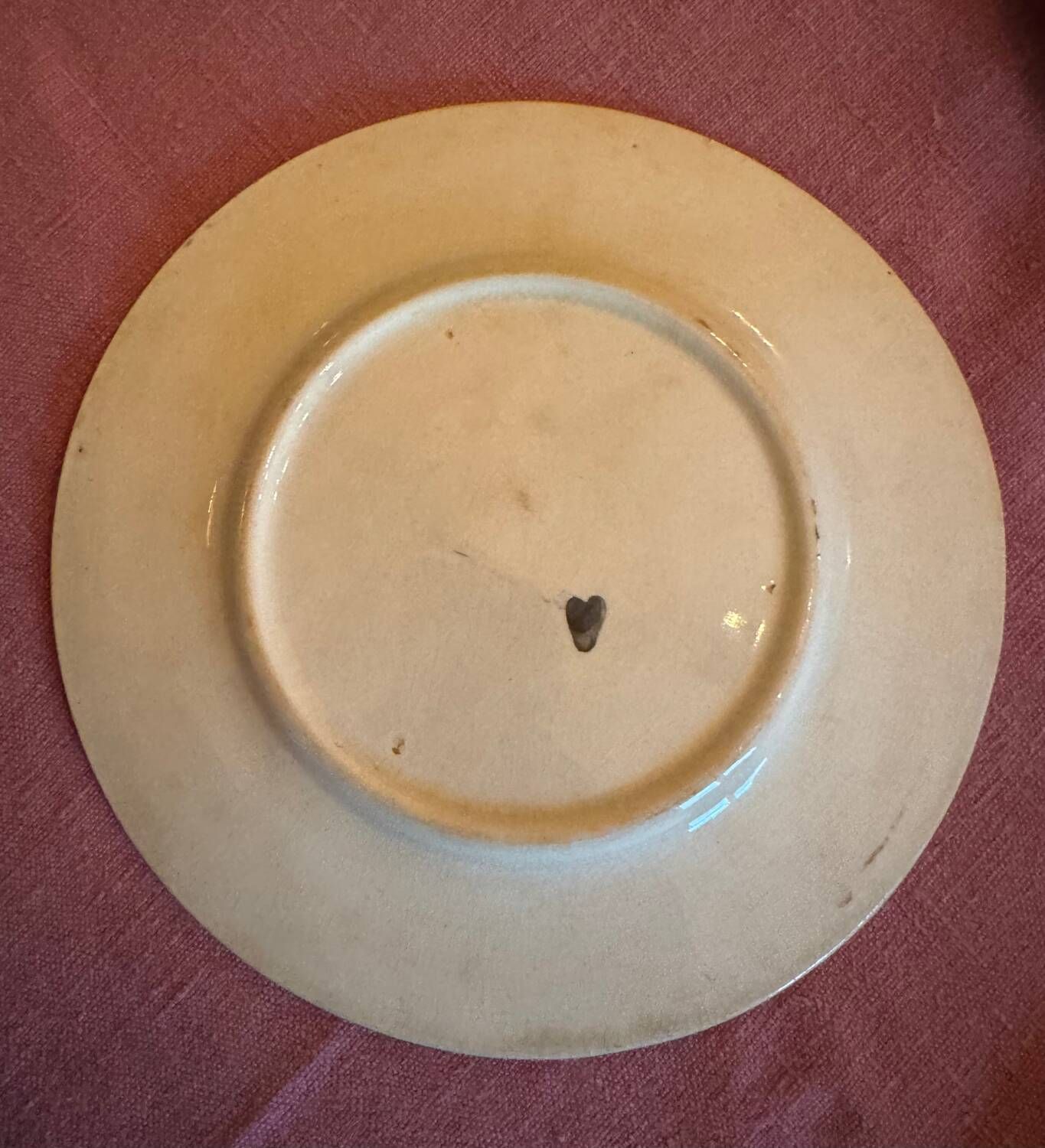 Set of 10 late 19th century dessert plates in barbotine, Wasmuel