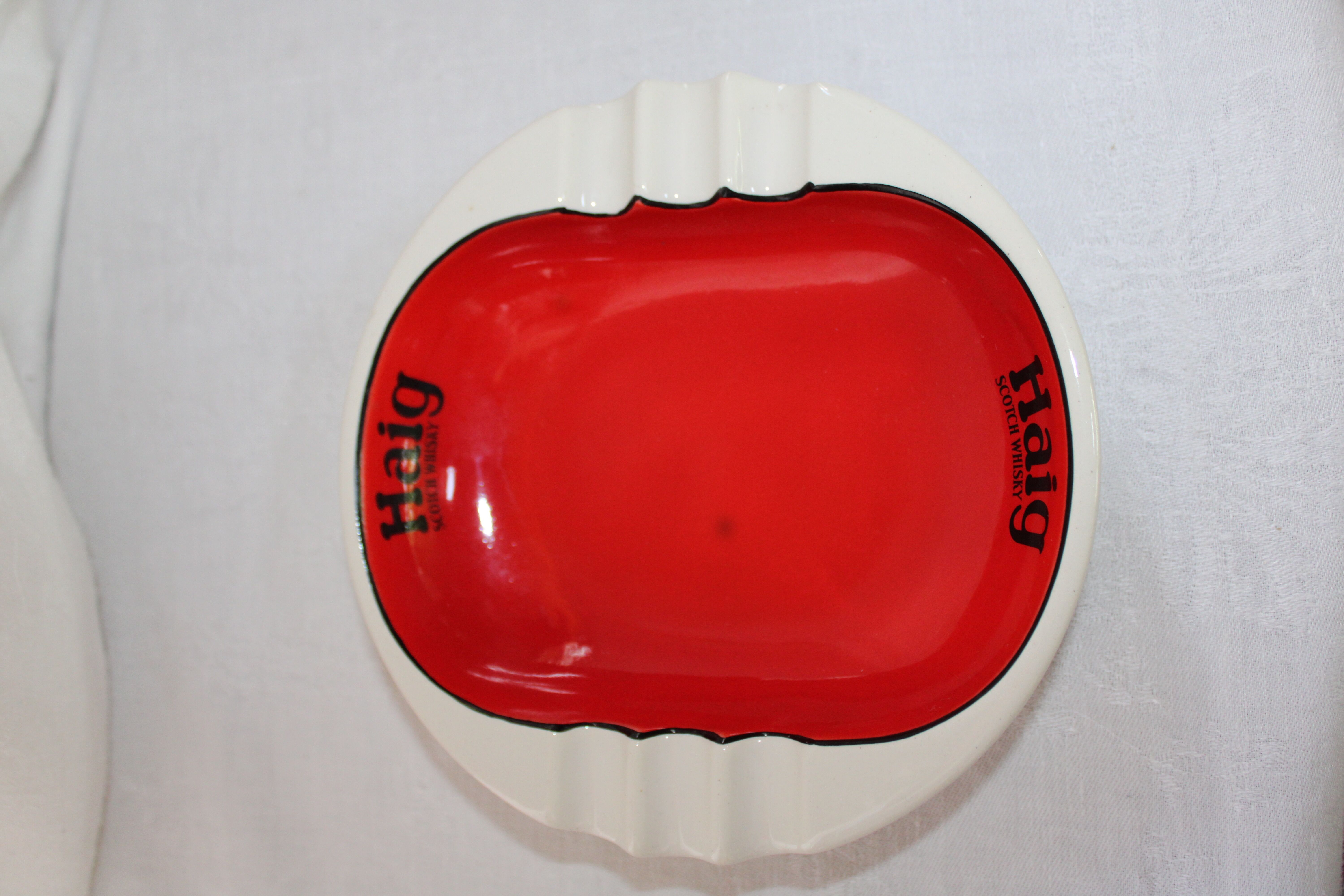 Vintage advertising ashtray HAIG whisky Longchamp