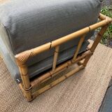 Paire de fauteuils en rotin vintage