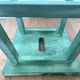 Green wooden stool