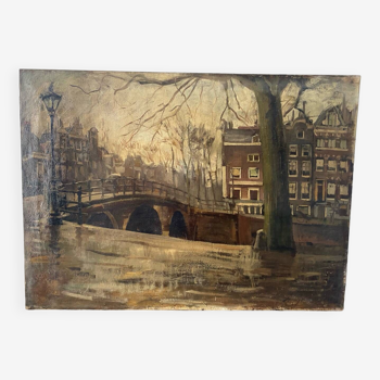 View of Amsterdam signed Guildemeister