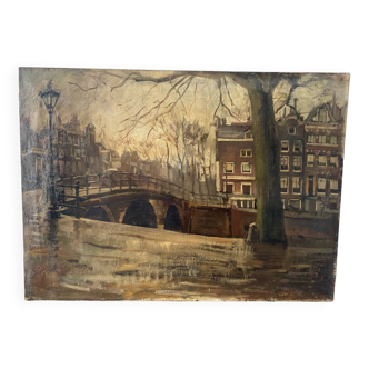 View of Amsterdam signed Guildemeister