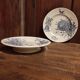 French vintage serving stand plate, R. Lafitte, Terre de Fer, Salins