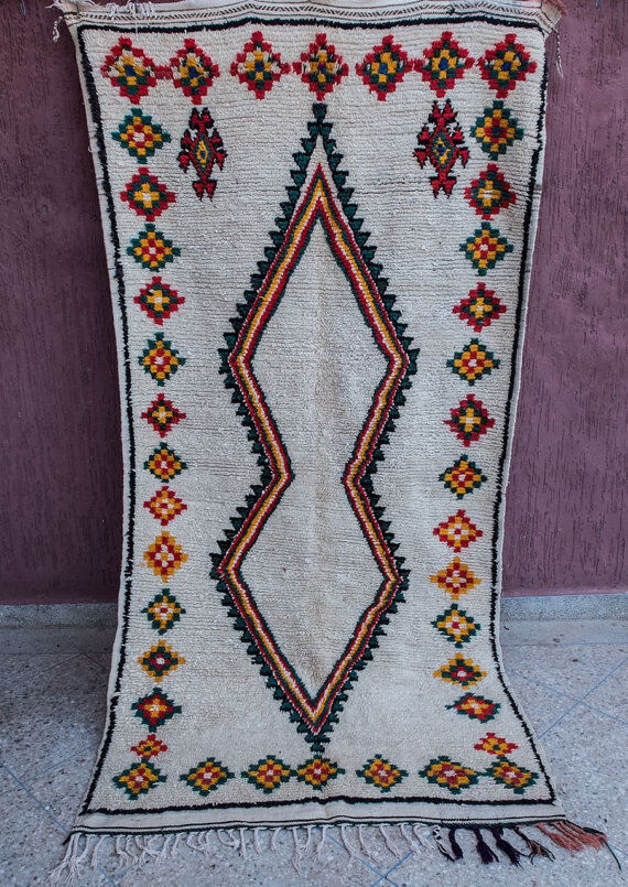 Azilal, 240 x 123 authentic hand made wool rug