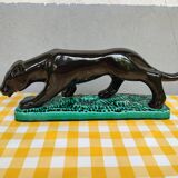 Black panther in ceramic Vallauris