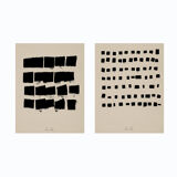Pair of giclee prints, abstract wall art set of two, 50x70cm
