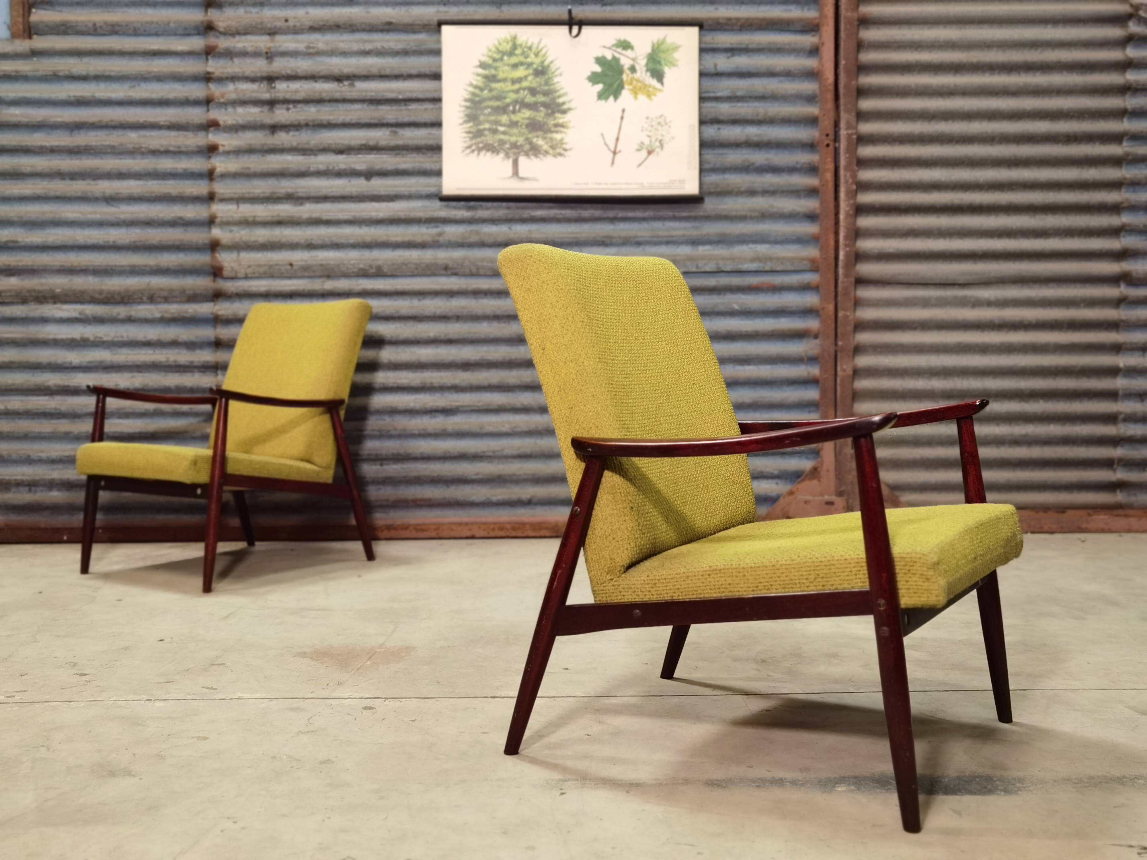 Paire de fauteuil Jitona Soběslav 1960