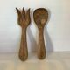 Olive wood salad cutlery