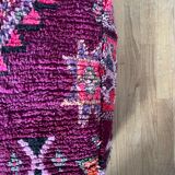 Colorful Berber pouf Moroccan pouf in bohemian dark purple wool