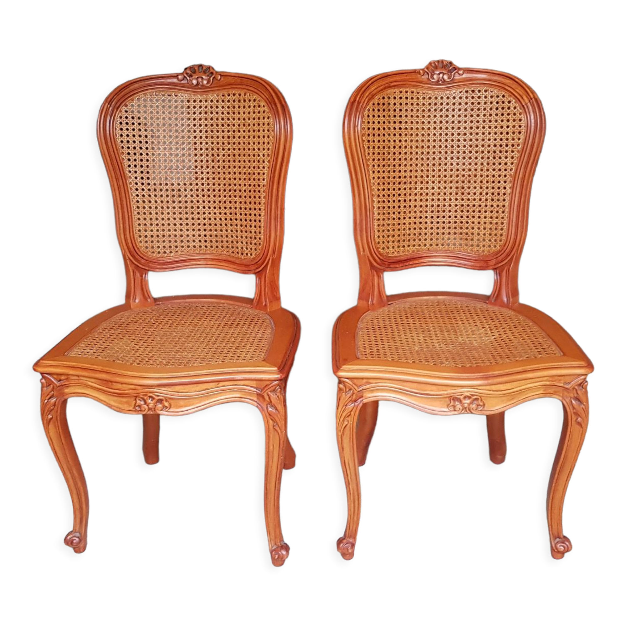 Pair of vintage wooden chairs