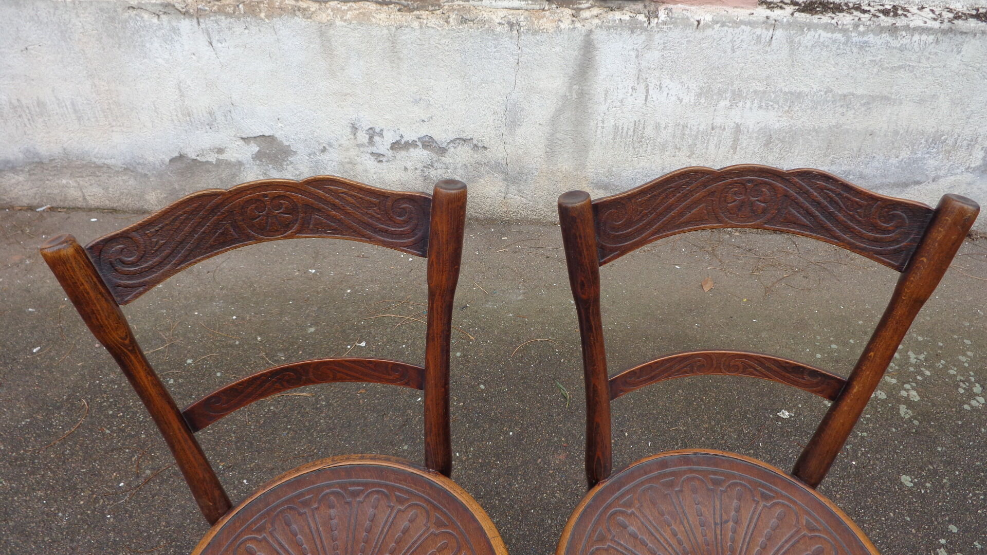 Duo of kohn bistro chairs