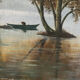 Fishing day, oil on canvas signed A. Parizy