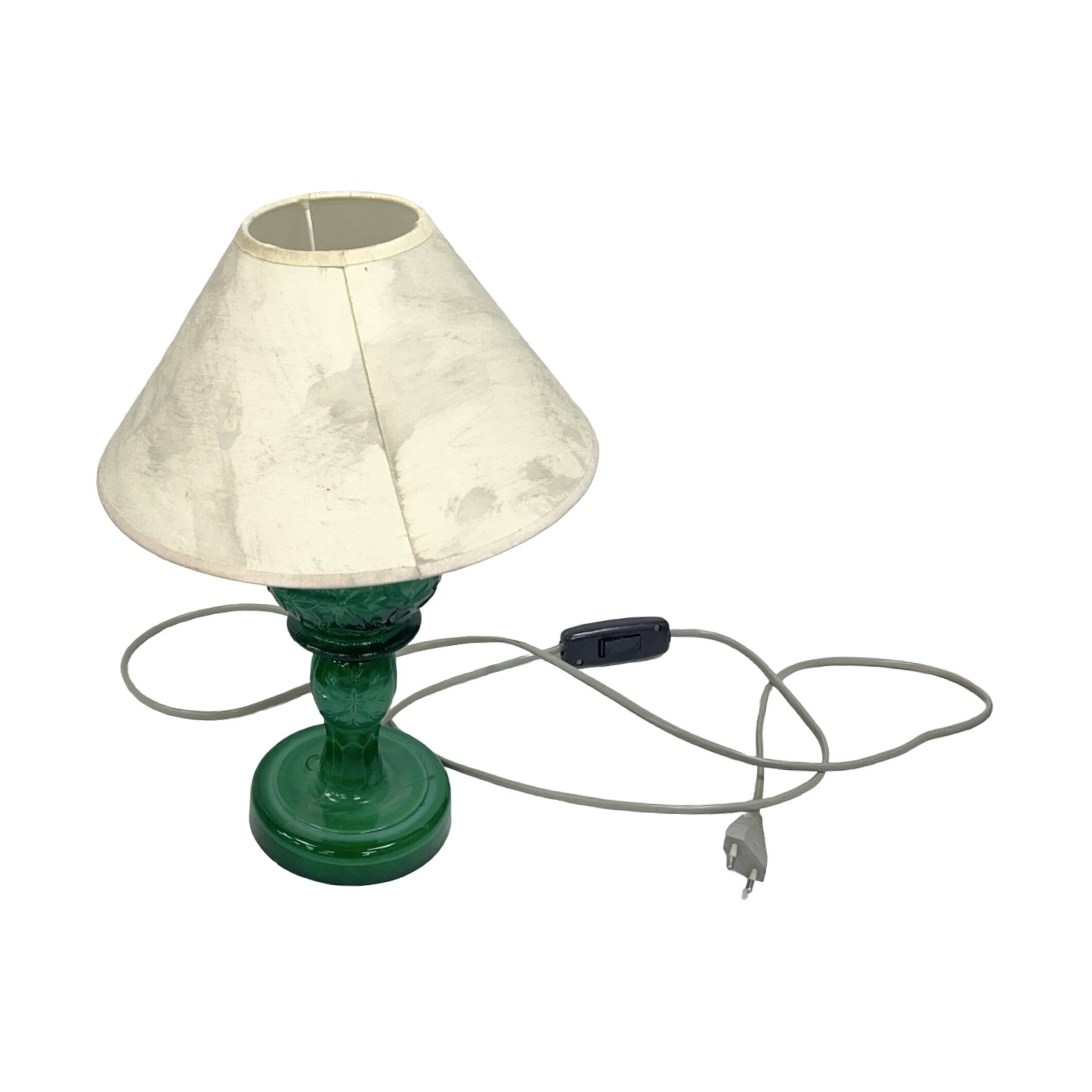 Malachite glass table lamp, Czechoslovakia, 1960s | Vintage MCM