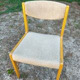 6 chairs in beech and fabrics, very good condition