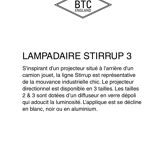 Lampadaire stirrup 3 btc