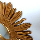 Vintage golden sunburst mirror, 1960s