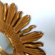Vintage golden sunburst mirror, 1960s
