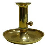Bougeoir télescopique laiton doré