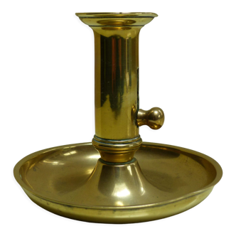 Telescopic candle holder gilded brass