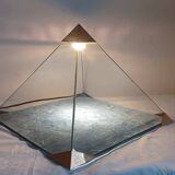 Lampe de Table Vintage Création P Bourguignon Objet d'Art Pyramide Années 1970
