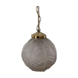 Glass bolt hanging lamp
