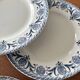 Set of 6 antique flat plates Moulin des Loups model Cardère |