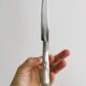 8 silver-plated metal knives, engraved handles with refined details.