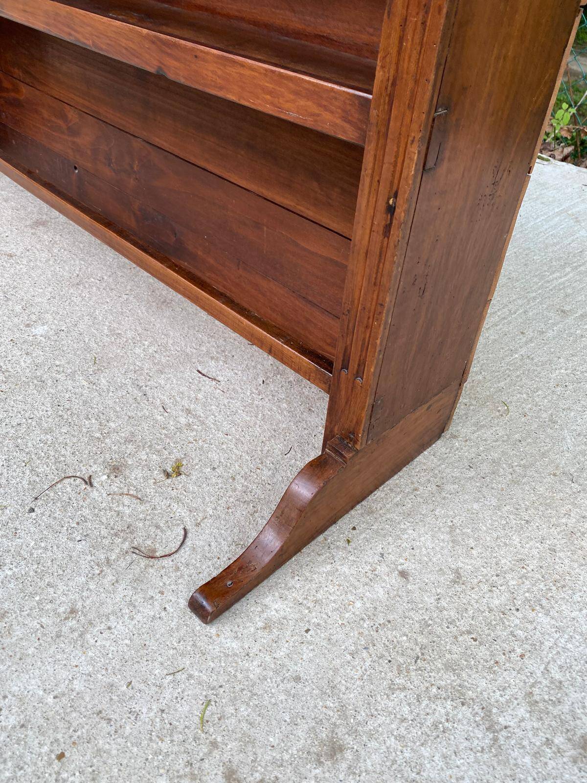 19th century solid oak wood dresser ladder