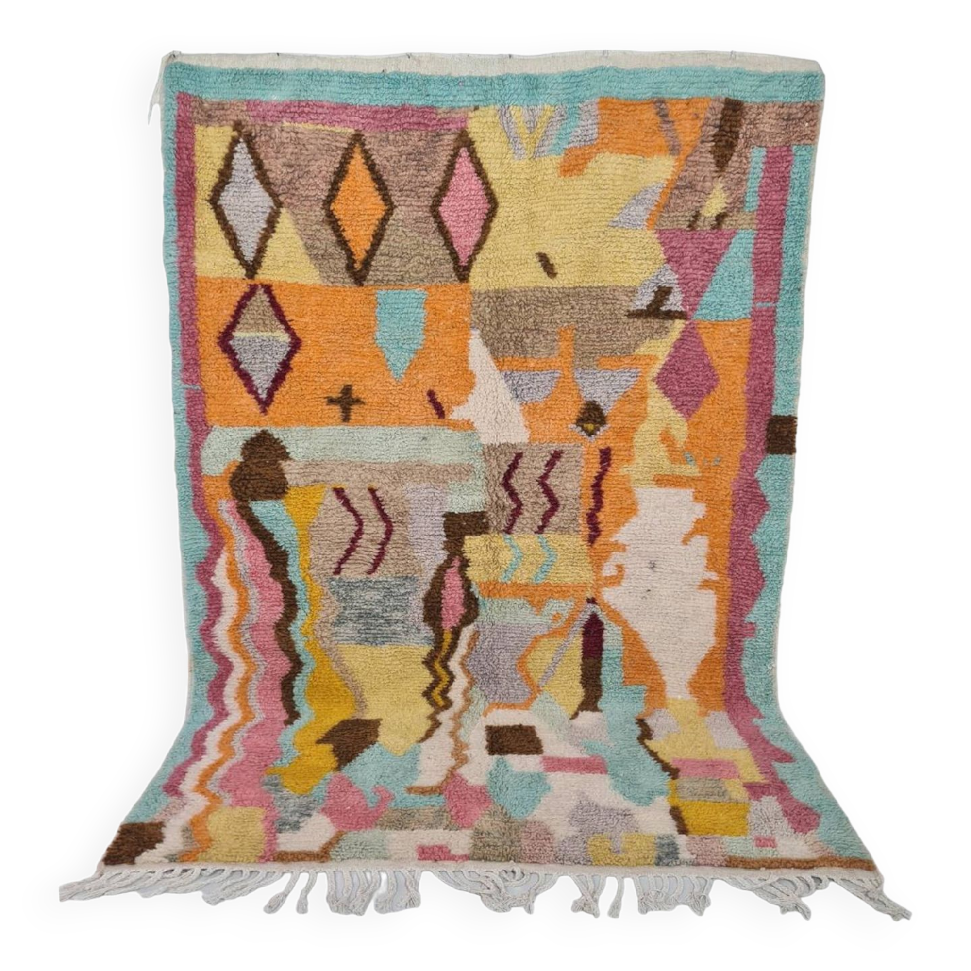 Berber bohemian handmade wool rug 250 X 150 CM