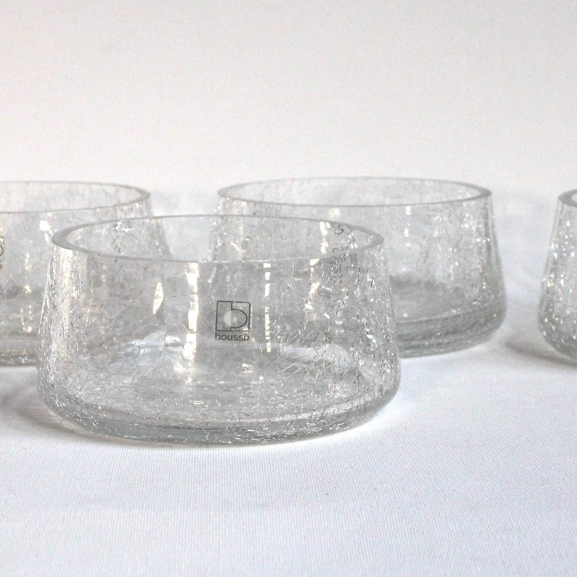 Set of 4 vintage fruit bowls - Boussu glassware