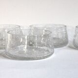 Set of 4 vintage fruit bowls - Boussu glassware
