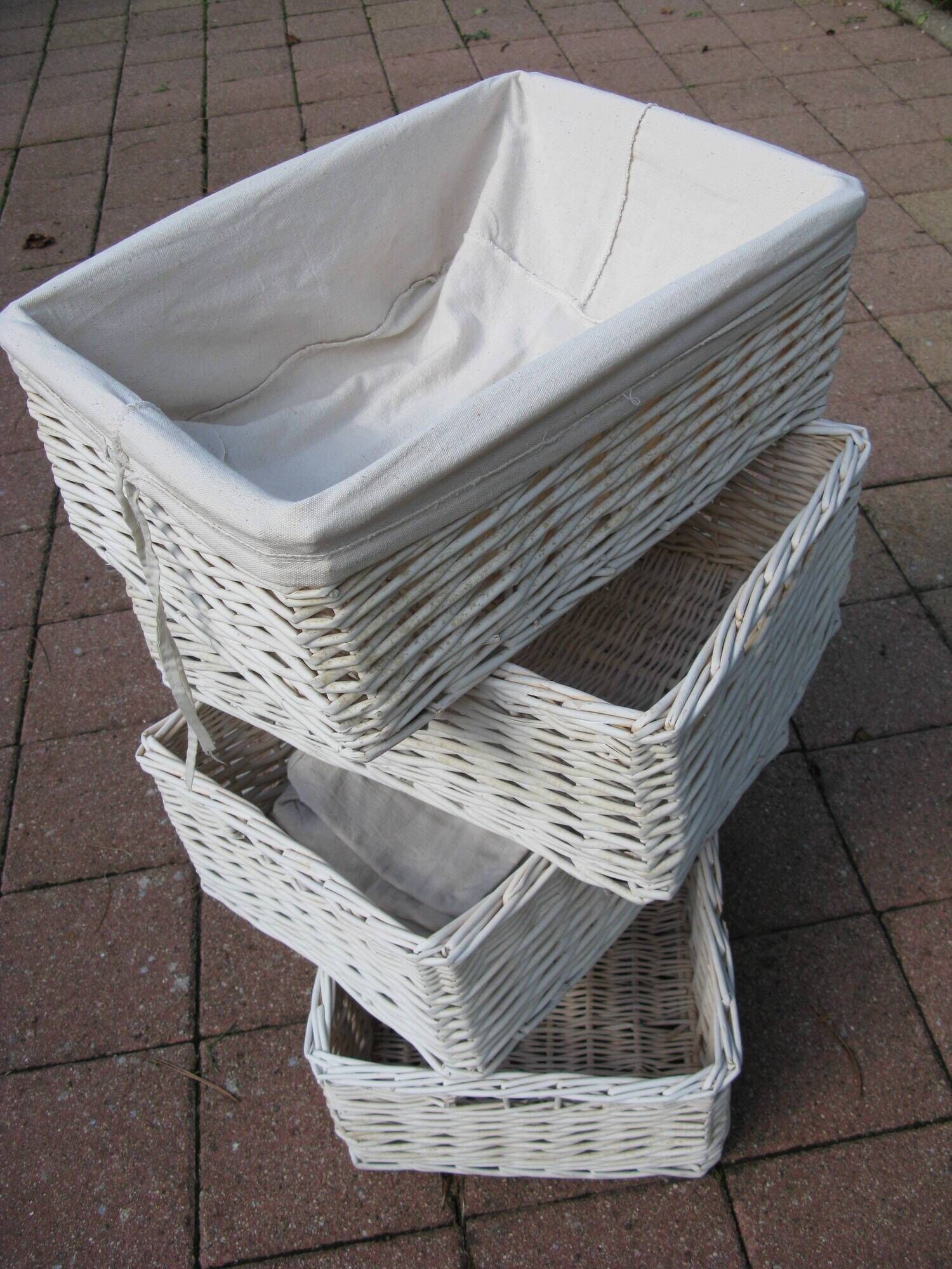 set of 4 large wicker baskets