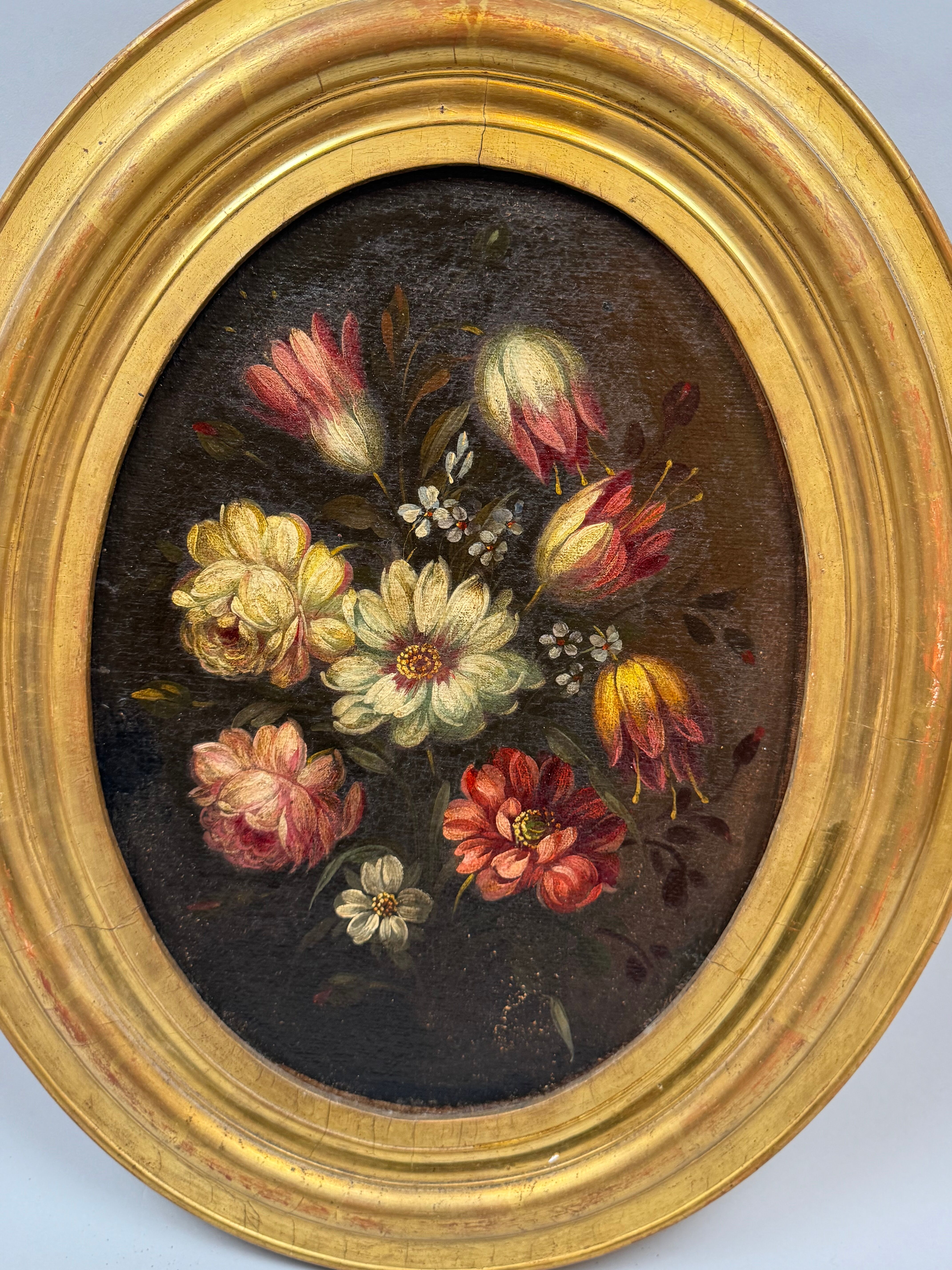 Paire de natures mortes florales