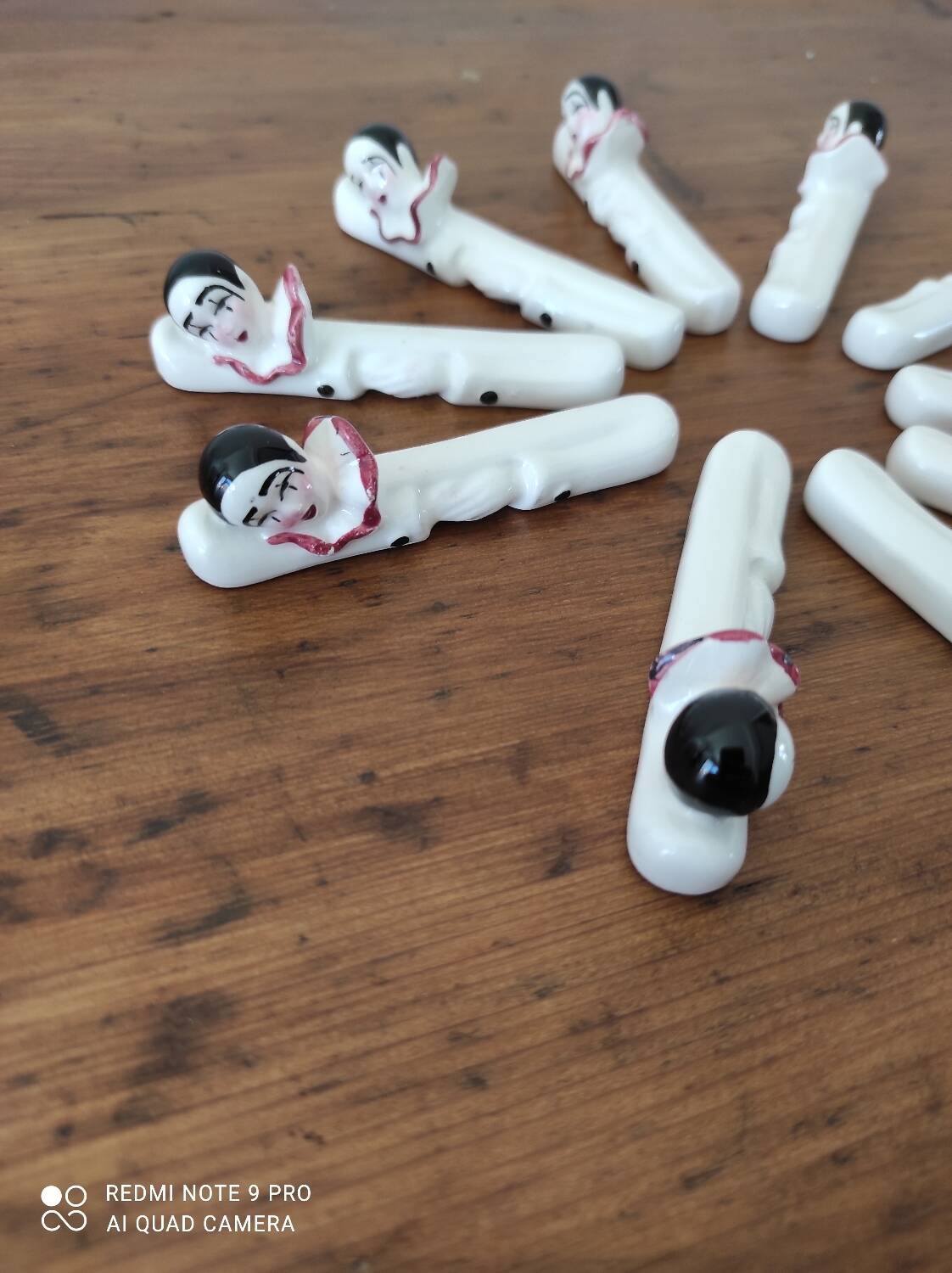 Series of ten Pierrot knife holders