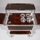 Italian ice cream / bar cart in chrome and faux tortoise