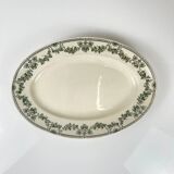 Oval plate model "Champagne", Badonviller, green