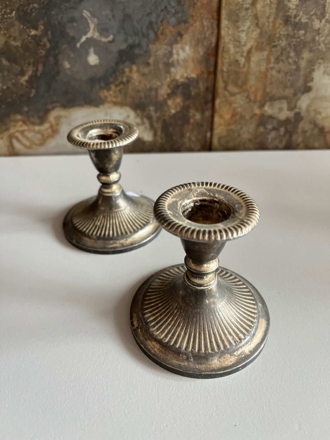 Pair of candle holders