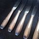 12 + 12 silver metal knives art deco period
